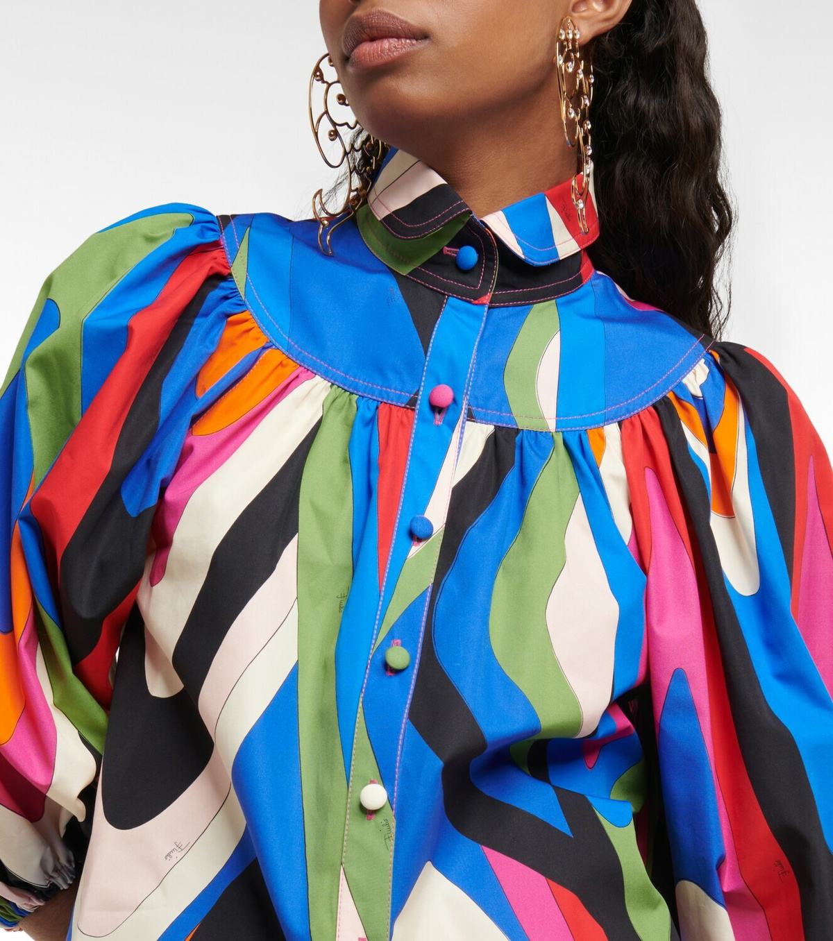PUCCI PRINT WIDE PLACKET BLOUSE main image 0