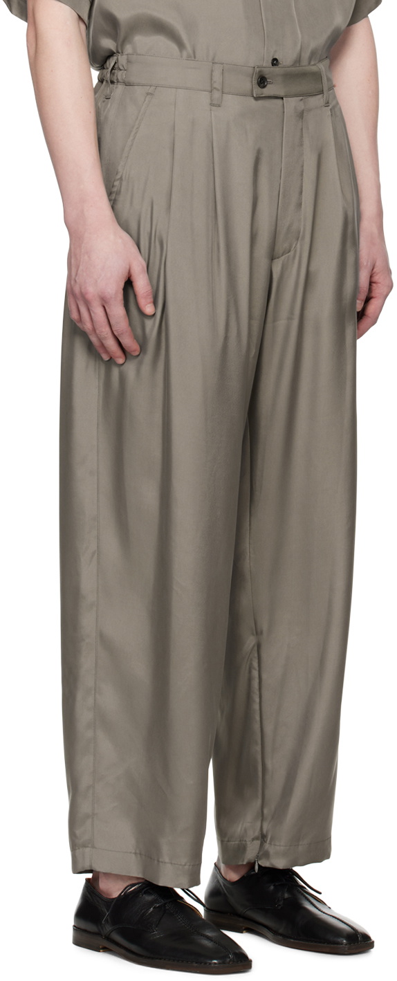 stein Khaki Wide Easy Trousers