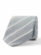 Richard James - Striped Silk and Linen-Blend Gabardine Neck Tie