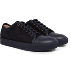 Lanvin - Cap-Toe Suede and Leather Sneakers - Men - Midnight blue