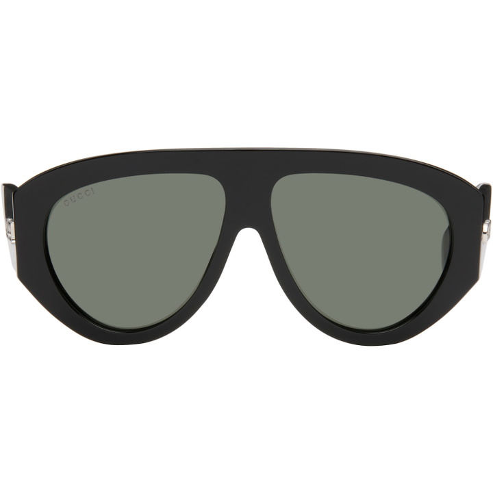 Photo: Gucci Black Mask Frame Sunglasses