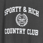 Sporty & Rich Men's Varsity Crest T-Shirt in Faded Black/White