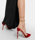 Rene Caovilla Cleo 105 velvet slingback pumps