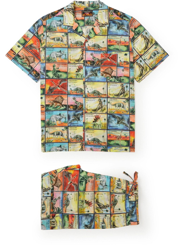 Photo: Desmond & Dempsey - Natural History Museum Printed Cotton Pyjama Set - Multi