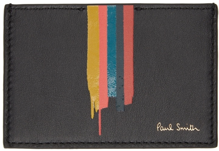 Photo: Paul Smith SSENSE Exclusive Black Paint Credit Card Holder