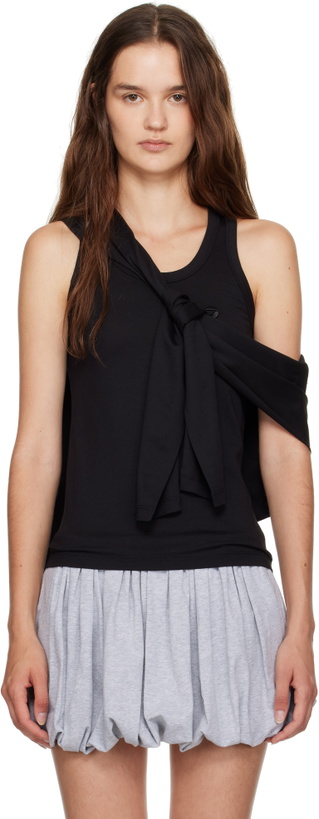 Photo: Coperni Black Knotted Jersey Tank Top