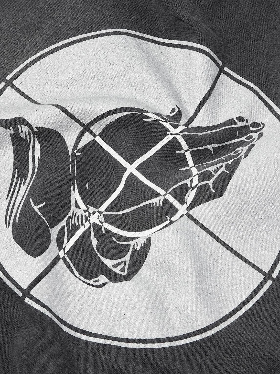 SAINT MXXXXXX - Fear of God Distressed Logo-Print Cotton-Jersey Hoodie