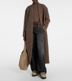 Brunello Cucinelli Monili shearling-trimmed suede boat shoes