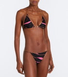 Pucci Marmo chain-detail bikini top