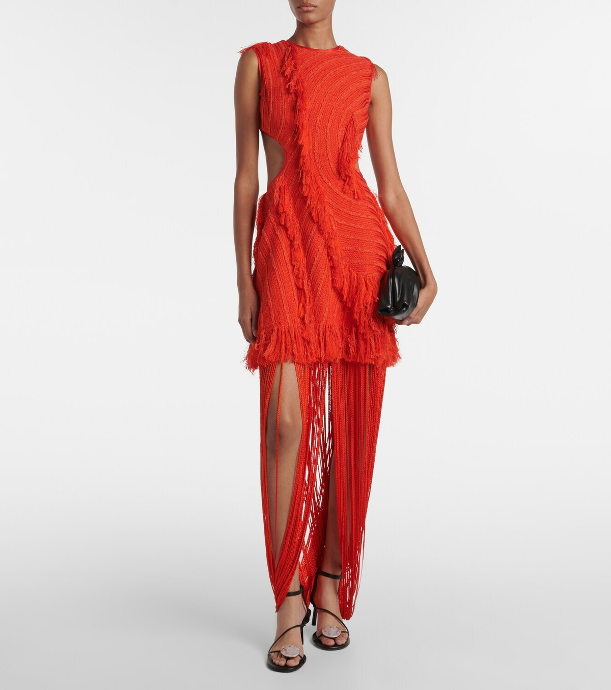 Xu Zhi Fringed open-back maxi dress