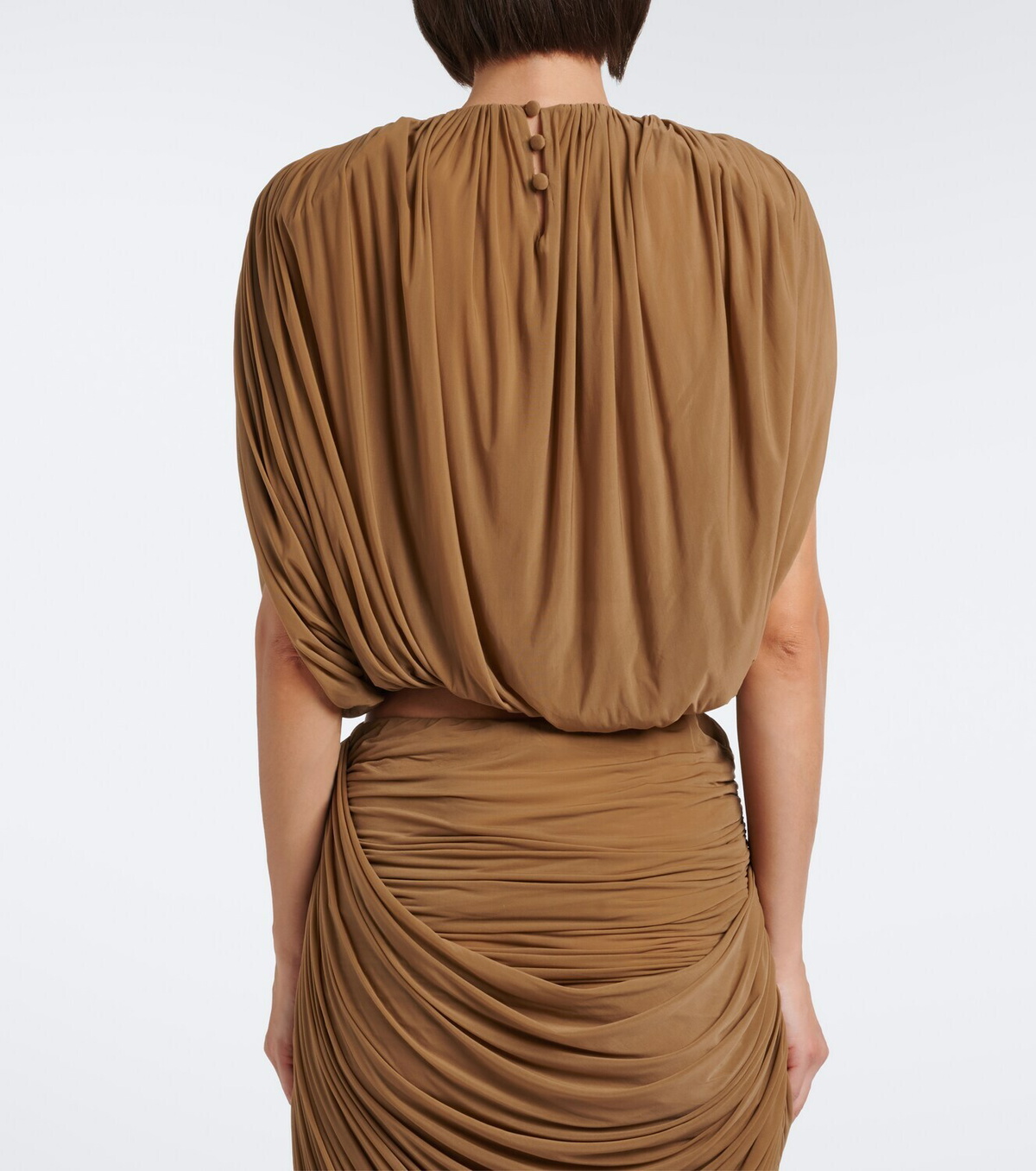 Magda Butrym Draped jersey crop top