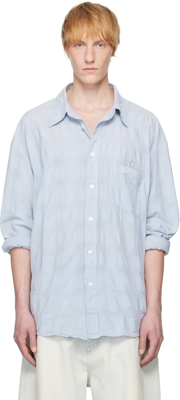 Photo: WOOYOUNGMI Blue Crinkle Shirt