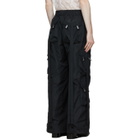 Palomo Spain Black Nylon Cargo Pants