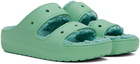 Crocs Green Classic Cozzzy Sandals