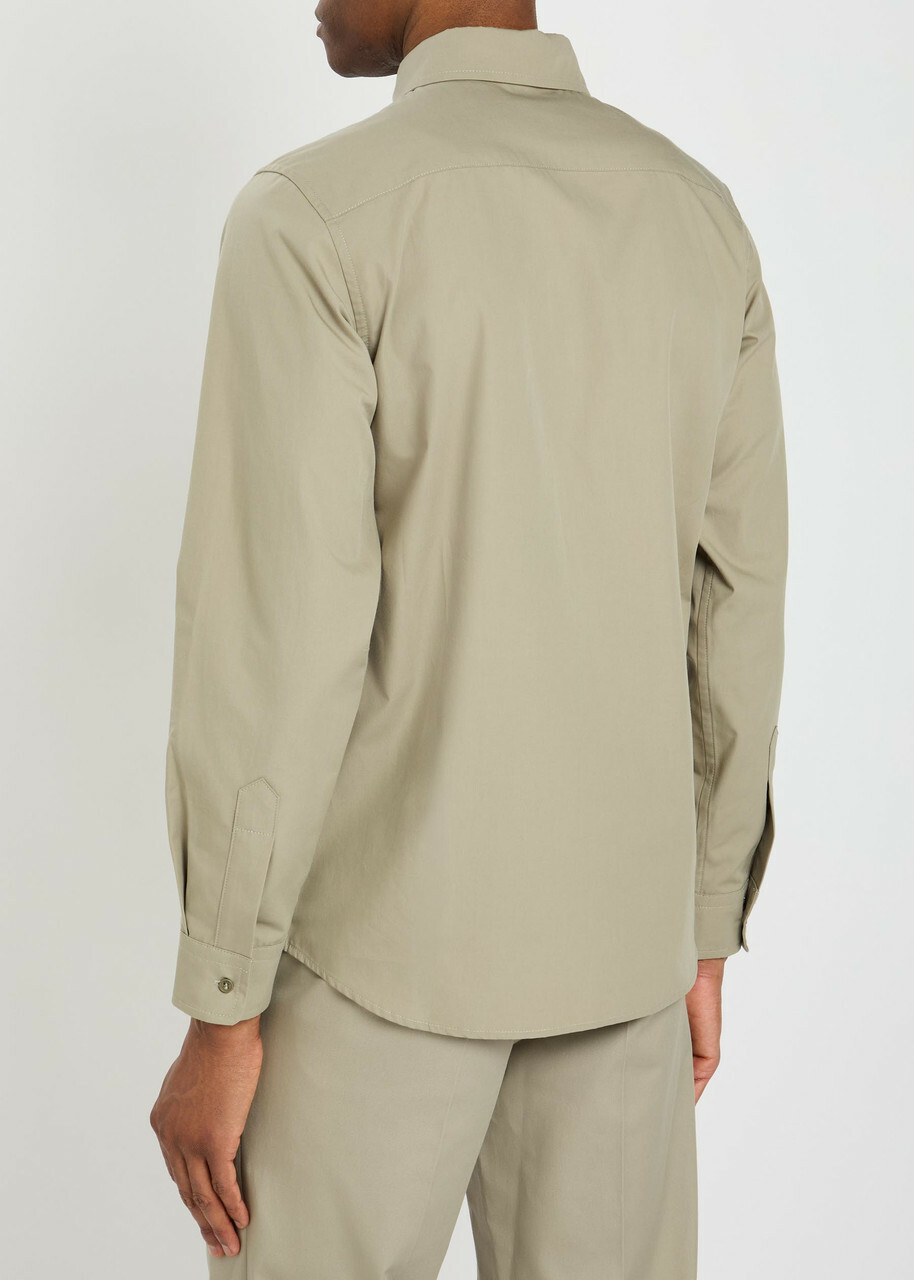 A.P.C. Warren Cotton-poplin Overshirt Khaki