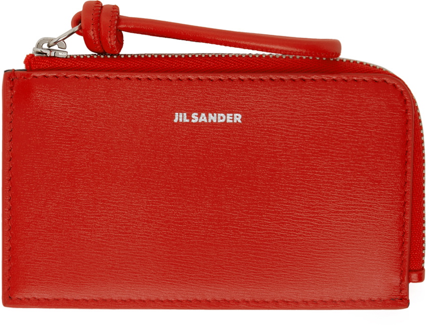 週末限定　JIL SANDER GIRO ENVELOPE COIN PURSE Jil Sander Red Giro Envelope Coin Pouch Jil Sander