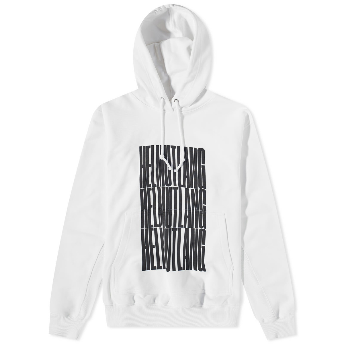 HELMUT LANG フロントビッグロゴ フーディー パーカー Helmut Lang Men's Bold Logo Hoody in White Helmut Lang