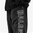 Balenciaga Men's Logo Wide Track Pants in Black