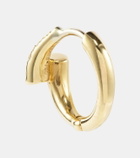 Melissa Kaye Lola Huggie 18kt gold hoop earrings with diamonds