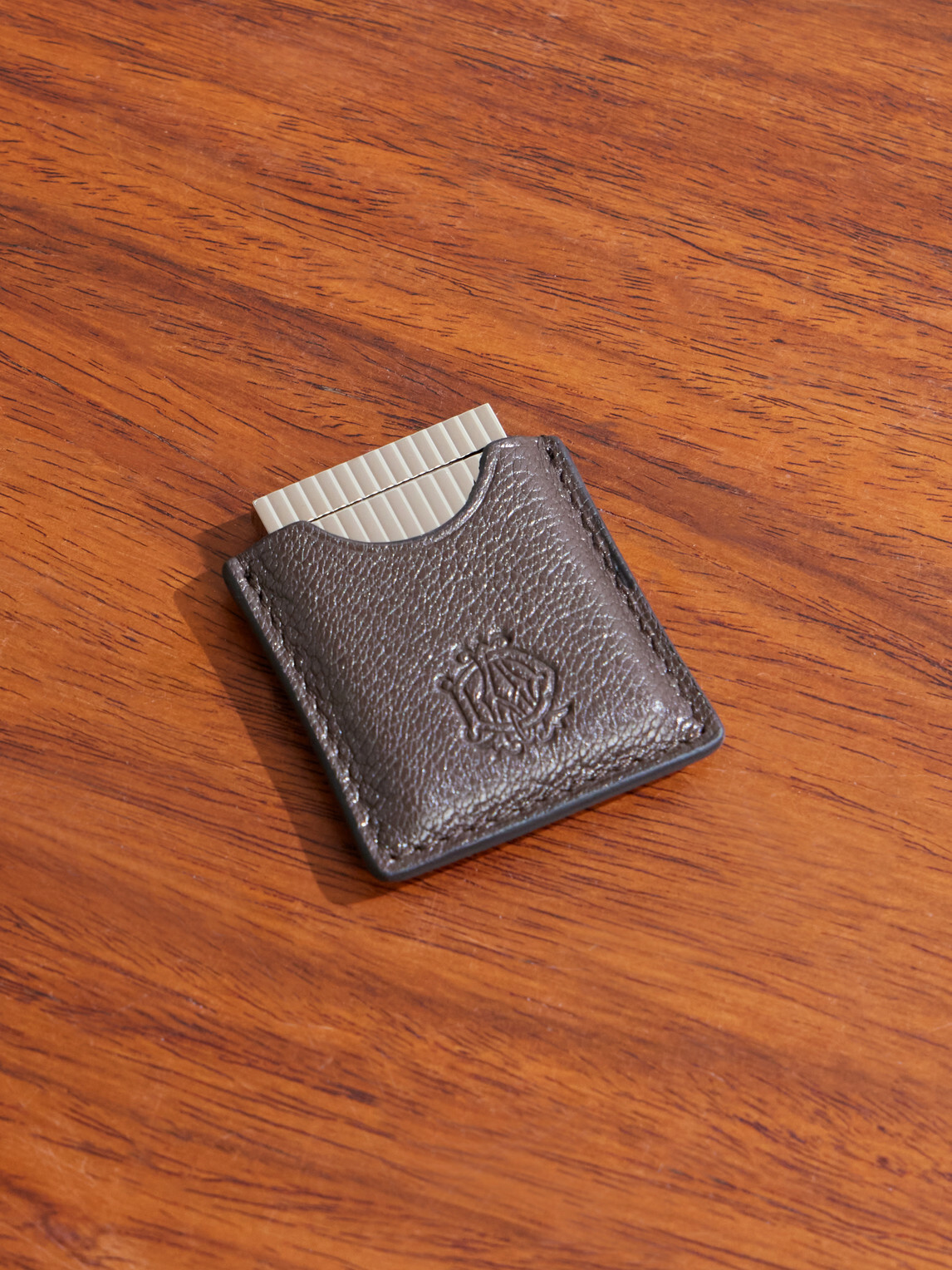 Dunhill - Steel and Leather Cigar Cutter Case - Brown