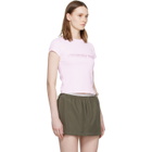 Alexander Wang Pink Hotfix Graphic Baby T-shirt