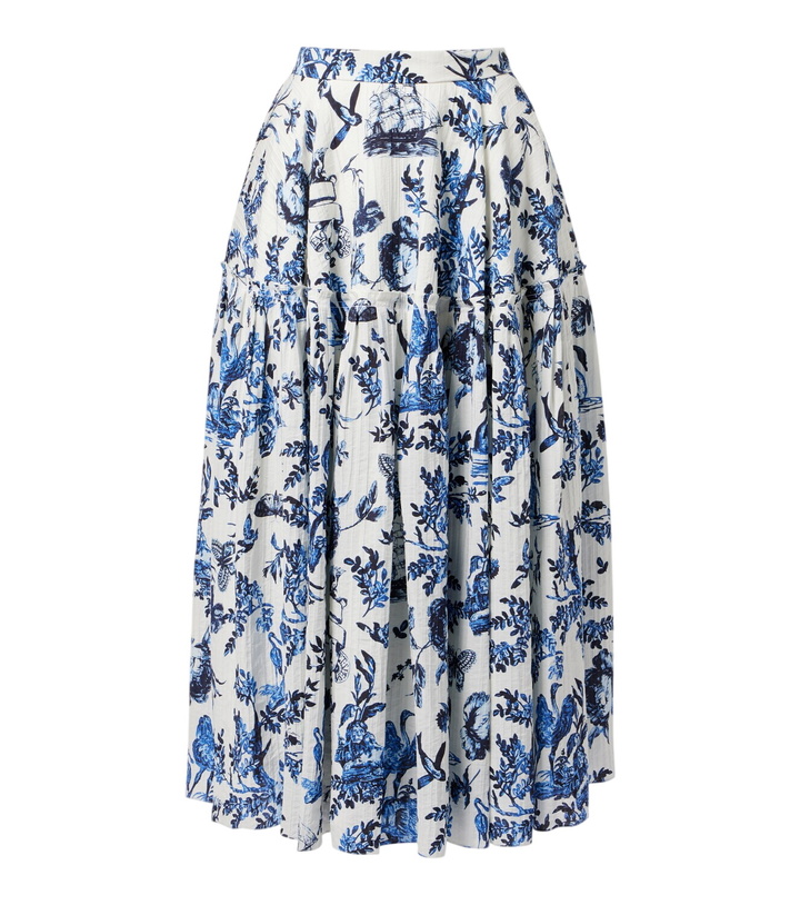 Photo: Erdem Floral jacquard midi skirt