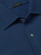 Rubinacci - Slim-Fit Cotton-Piqué Polo Shirt - Blue
