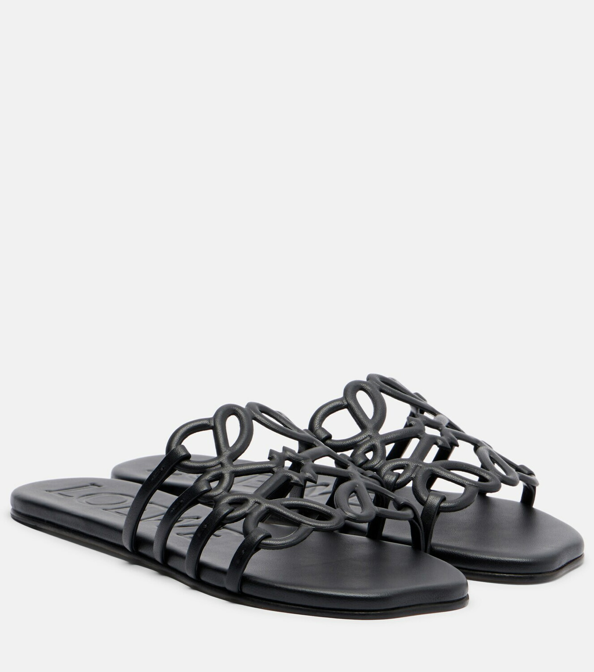 Loewe Paula's Ibiza Petal Anagram leather slides