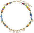 Palm Angels Multicolor 'Sex' Beads Necklace