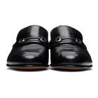 Husbands Black Nappa Strap Loafers