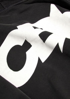 Cole Buxton Star Racing Hooded Printed Cotton Sweatshirt Black
