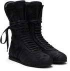 Ann Demeulemeester Black Palne High-Top Boxing Sneakers