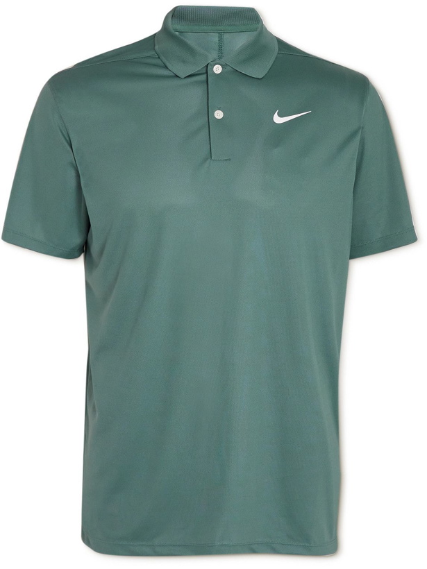 Photo: Nike Golf - Victory Logo-Print Dri-FIT Piqué Golf Polo Shirt - Blue