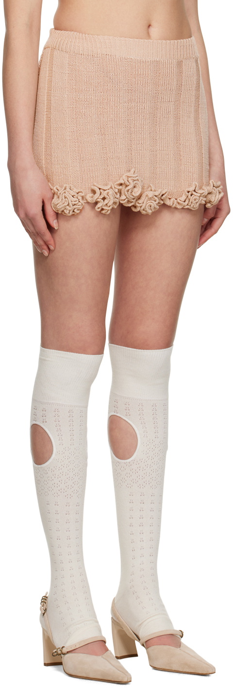 nastyamasha SSENSE Exclusive Beige Miniskirt