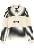 House OF Sunny Stripe Power Cotton Rugby Shirt Cream