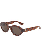 Gucci Women's Eyewear GG1579S Sunglasses in Havana/Brown 