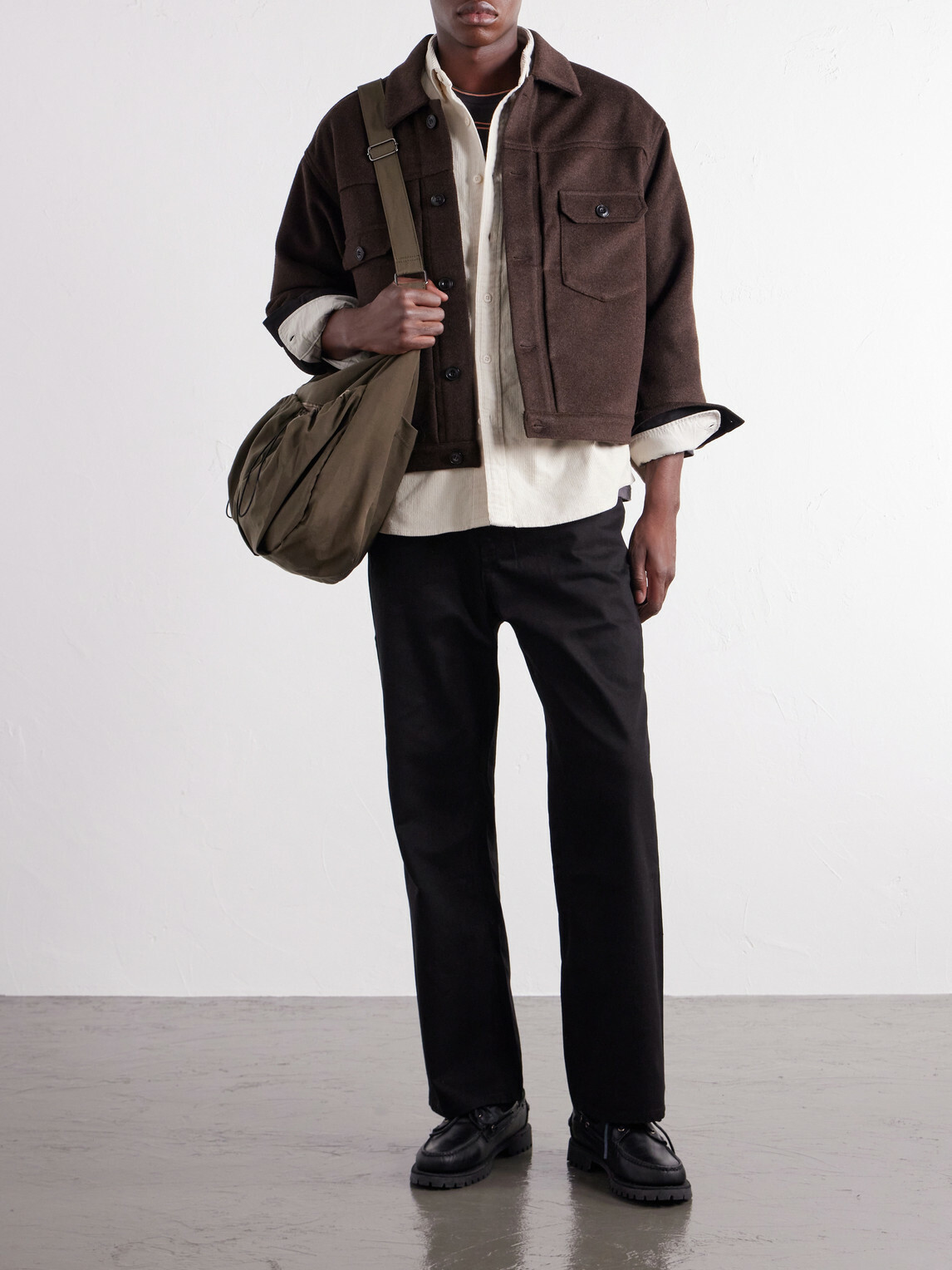 FrizmWORKS - Brushed Wool-Blend Jacket - Brown
