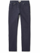 Sid Mashburn - Slim-Fit Garment-Dyed Cotton-Canvas Trousers - Blue