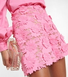 Oscar de la Renta Appliqué floral lace shorts