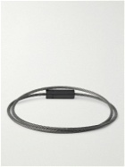 Le Gramme - 9g Double Cable Silver Recycled-Ceramic Bracelet - Black