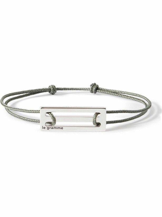 Photo: Le Gramme - 2.5g Cord and Sterling Silver Bracelet