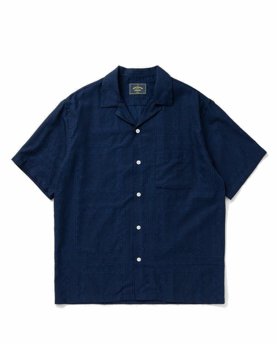Photo: Portuguese Flannel Classic Paisley Blue - Mens - Shortsleeves