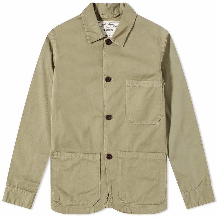 Photo: Portuguese Flannel Men's Labura Chore Jacket in Olive