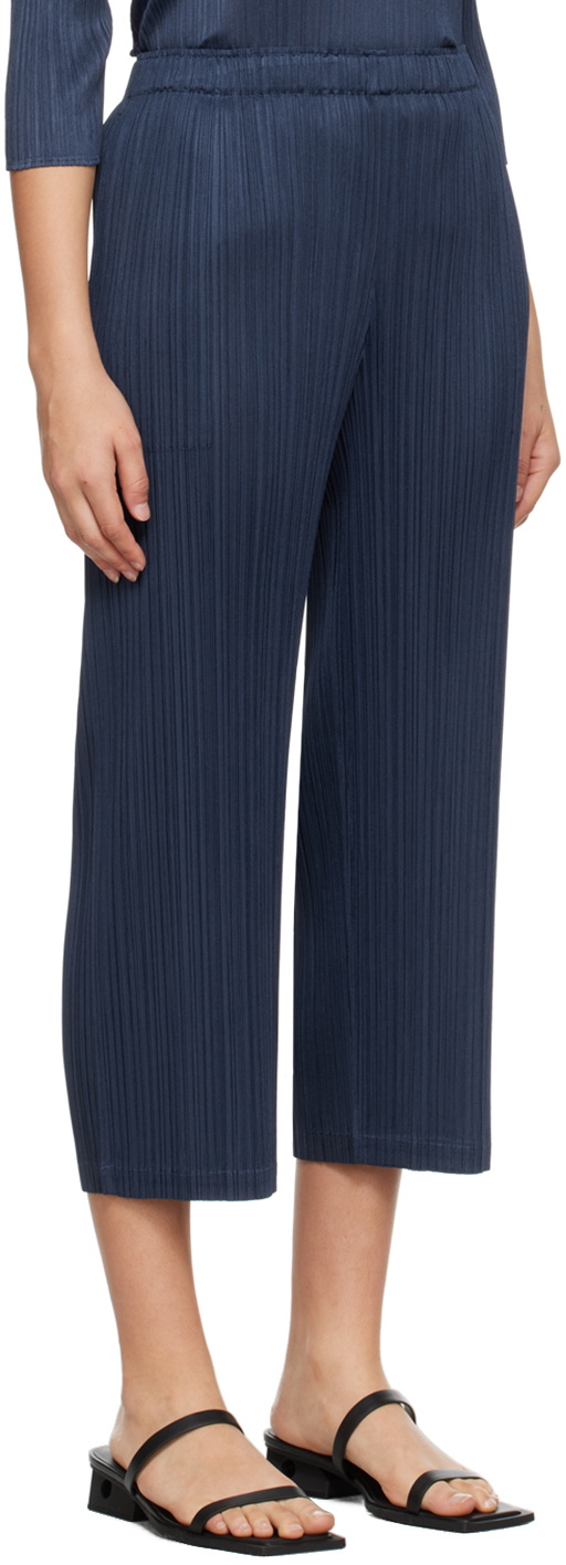 Pleats Please Issey Miyake Navy Monthly Colors August Trousers Pleats ...