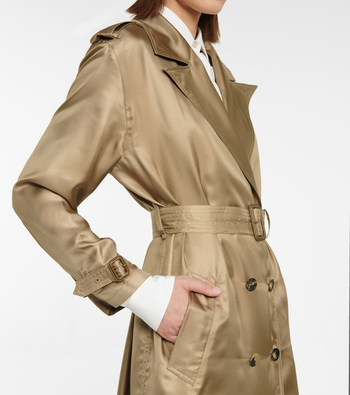 Saint Laurent Silk twill trench coat Saint Laurent