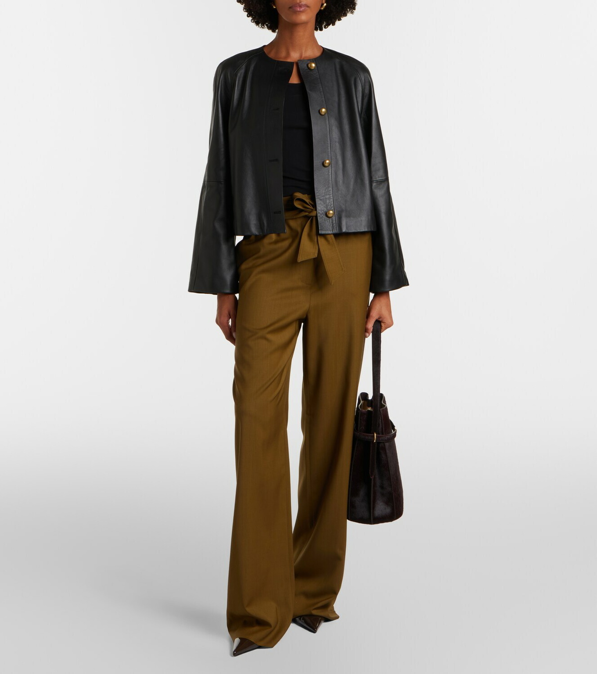 Max Mara Bouquet leather jacket