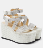 Loewe Paula's Ibiza leather espadrille wedges