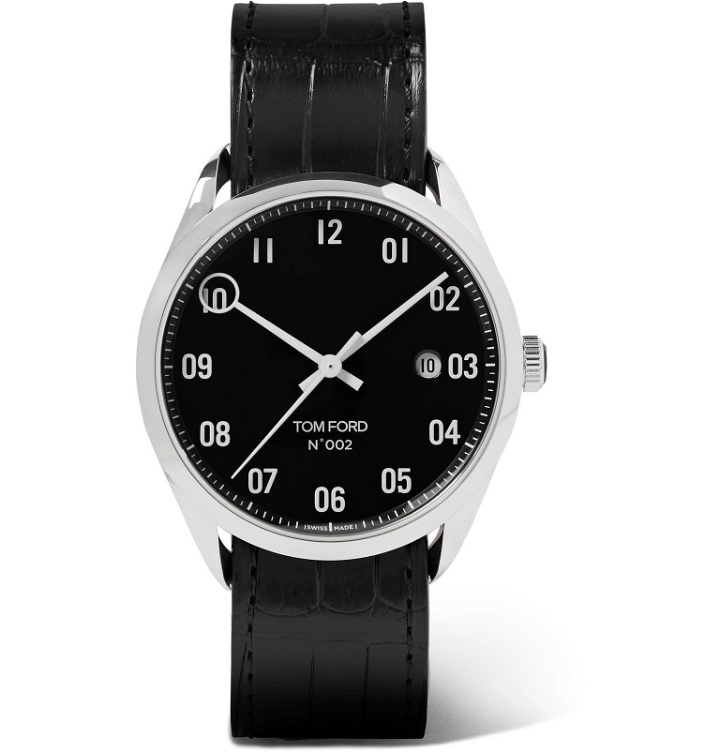 Photo: Tom Ford Timepieces - 002 40mm Stainless Steel and Alligator Watch - Black