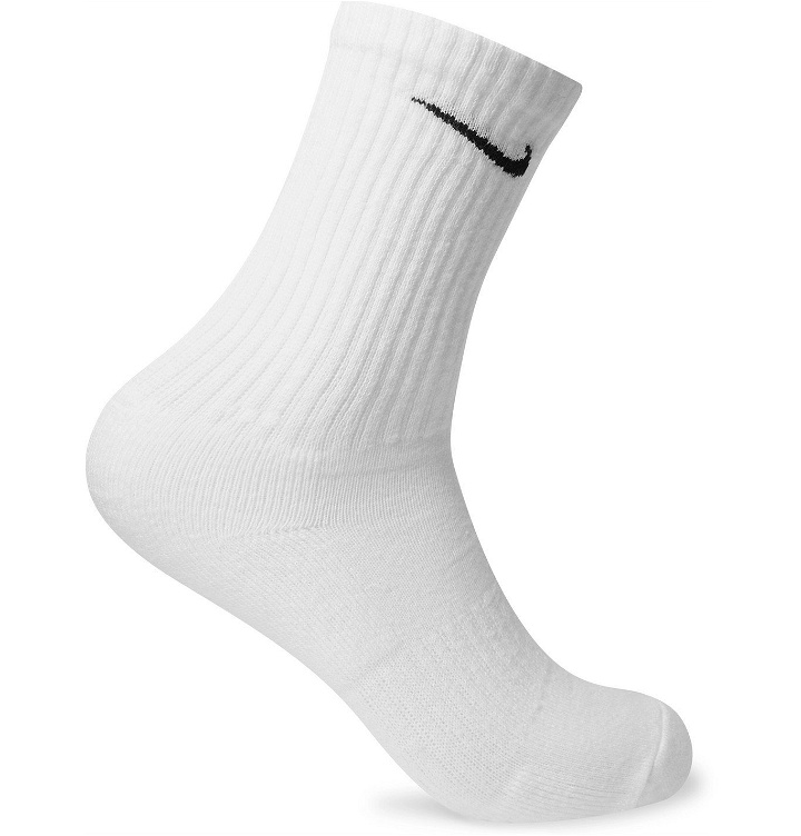Photo: Nike Training - Three-Pack Everyday Cushioned Dri-FIT Socks - White