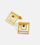 Khaite - x Elhanati 24kt gold-plated silver stud earrings